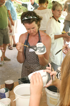 Raku firing with David Walters and Sarah Walters