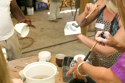 Raku firing with David Walters and Sarah Walters