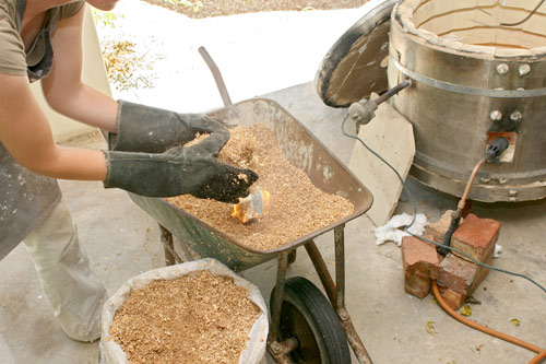 Raku firing with David Walters and Sarah Walters