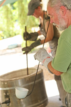 Raku firing with David Walters and Sarah Walters
