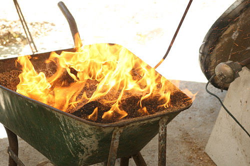 Raku firing with David Walters and Sarah Walters