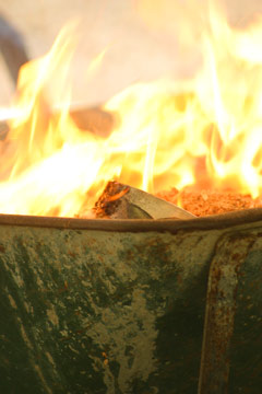 Raku firing with David Walters and Sarah Walters