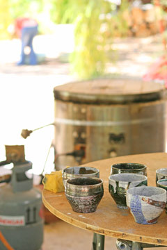 Raku firing with David Walters and Sarah Walters