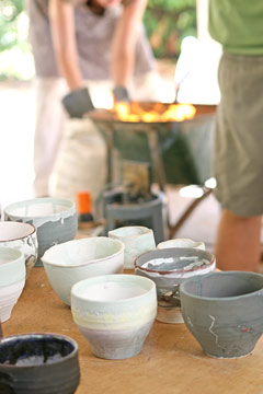 Raku firing with David Walters and Sarah Walters