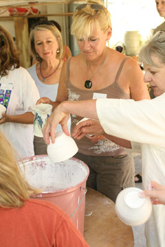Raku firing with David Walters and Sarah Walters